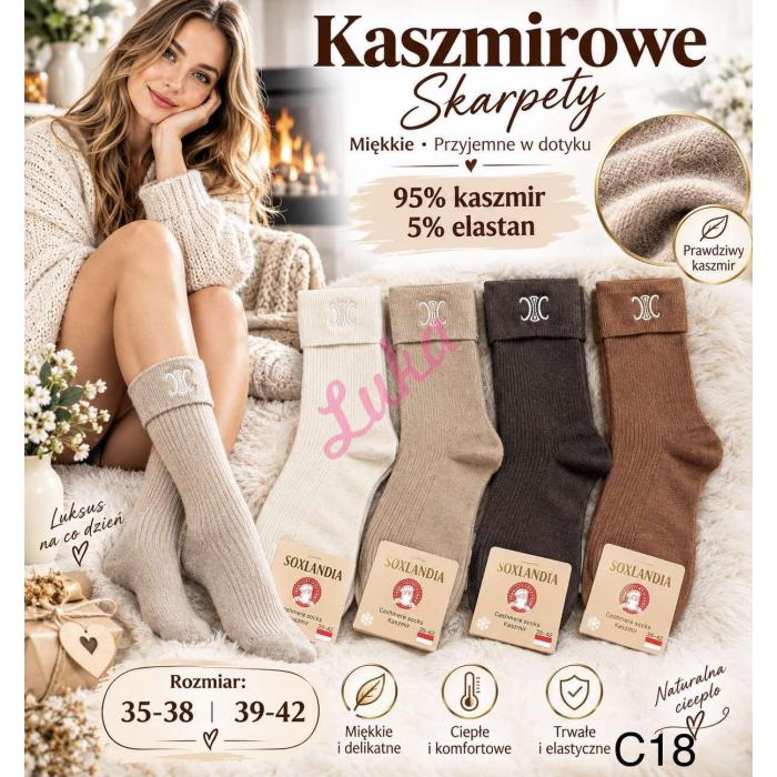 Skarpety damskie KASZMIR Soxlandia C18-010