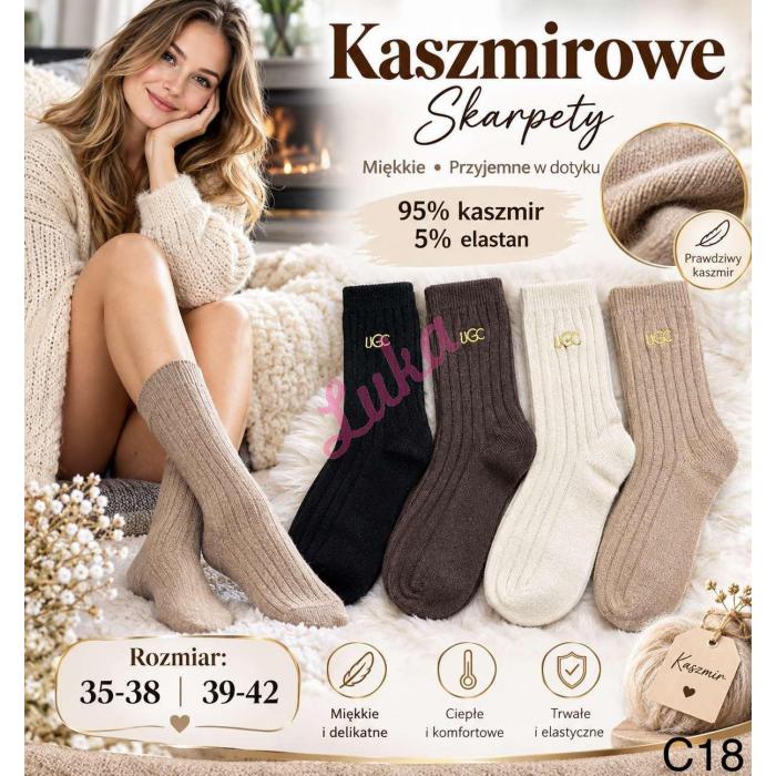Skarpety damskie KASZMIR Soxlandia C18-012