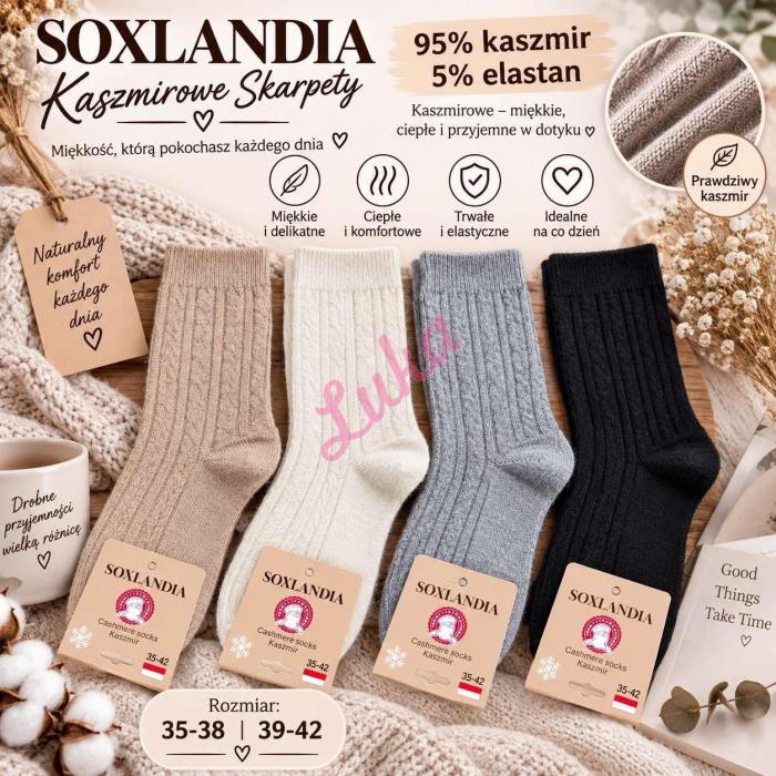 Skarpety damskie KASZMIR Soxlandia C18-018