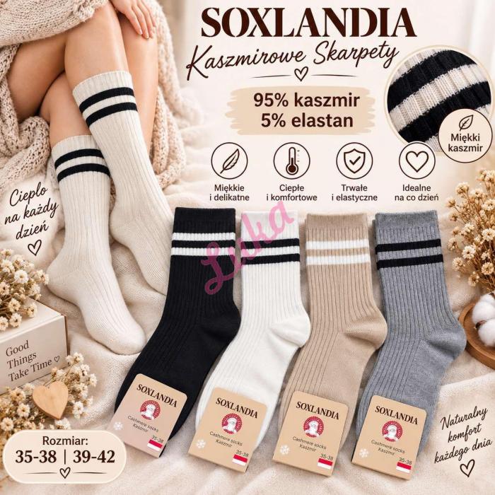 Skarpety damskie KASZMIR Soxlandia C18-019