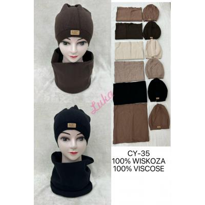 Czapka damska FASHION CY-35 KOMPLET