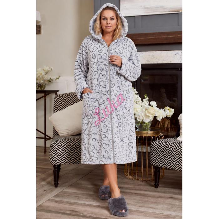 Szlafrok damski turecki NO-2688 Frotte