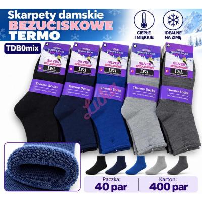 Skarpety damskie bezuciskowe THERMO D&A TDB0MIX