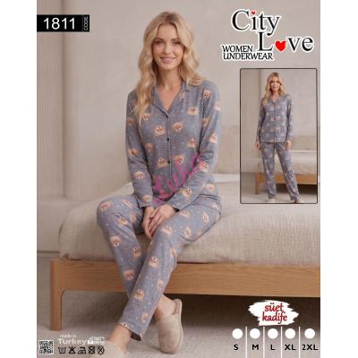 Women's turkish pajamas Warm City Love NO-1811