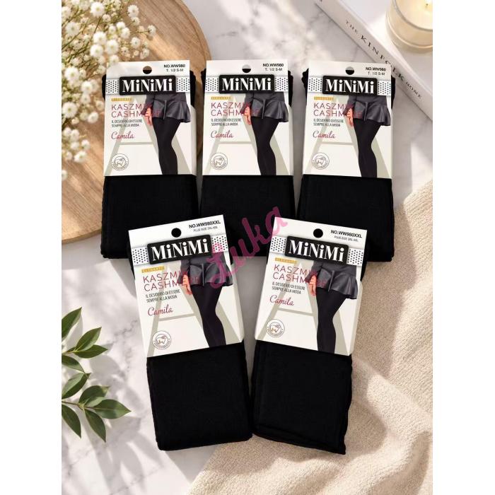 Rajstopy damskie z angory Alina B659 3XL-6XL