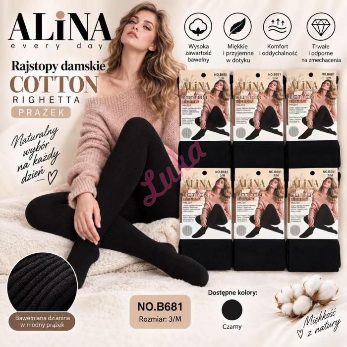 Rajstopy damskie z angory Alina B659 3XL-6XL
