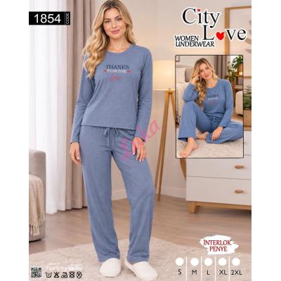Piżama damska turecka City Love NO-1856