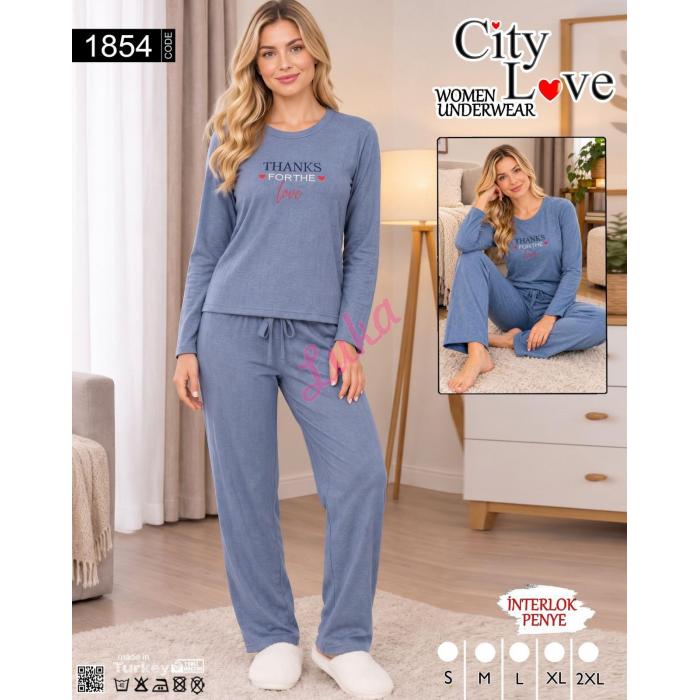 Women's turkish pajamas City Love NO-1856